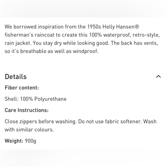 Helly Hansen Waterproof Raincoat - Picture 4 of 7